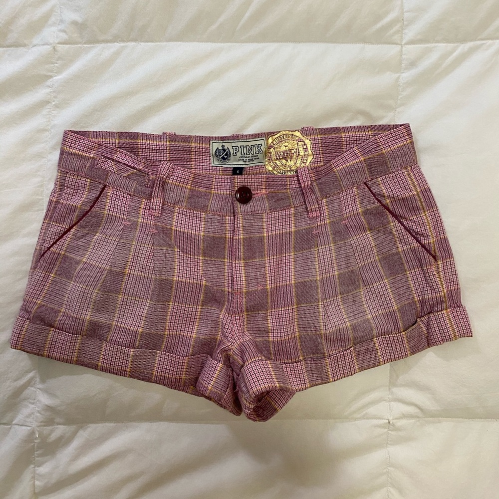 Pink Plaid Shorts